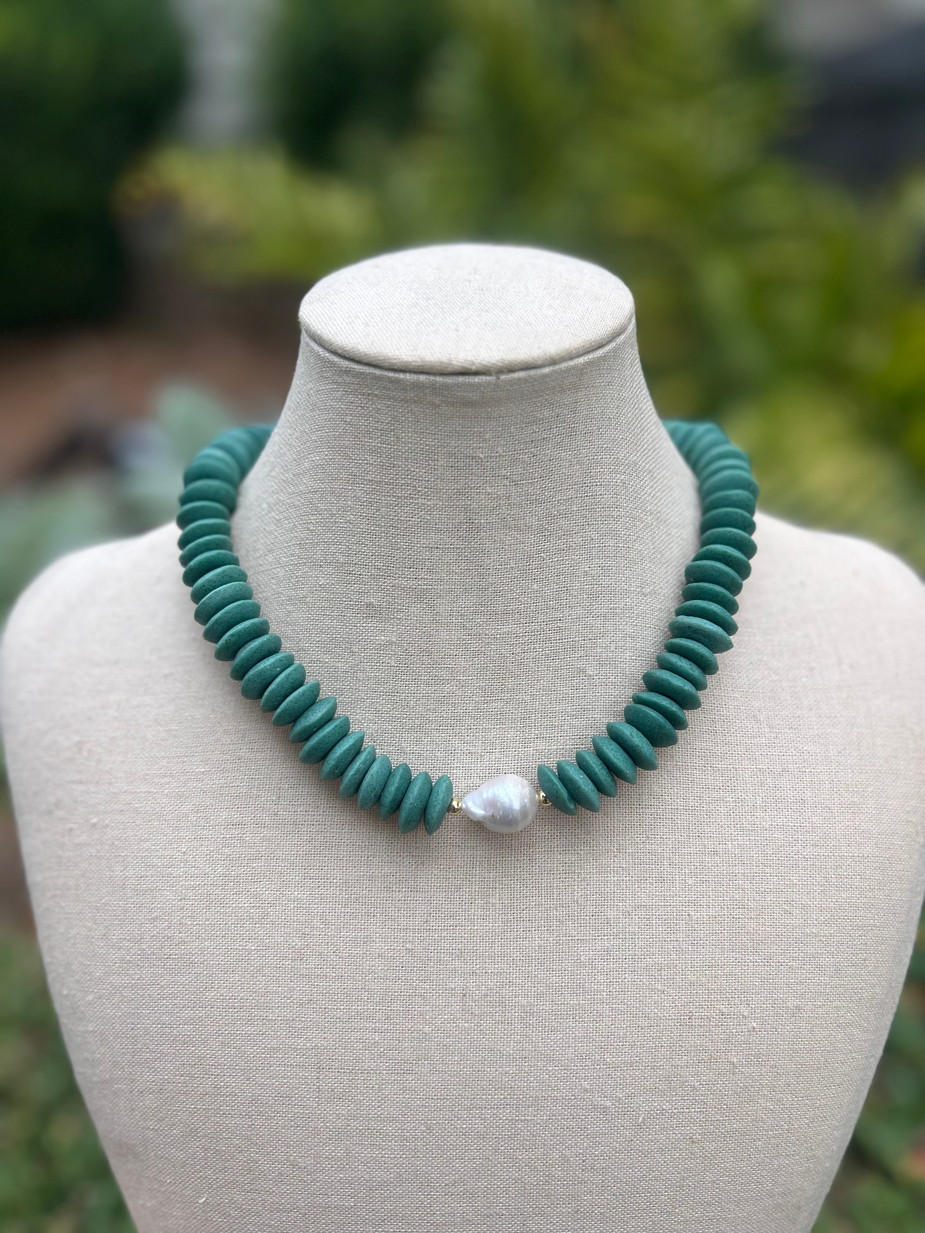Coco Necklace-Stone Green