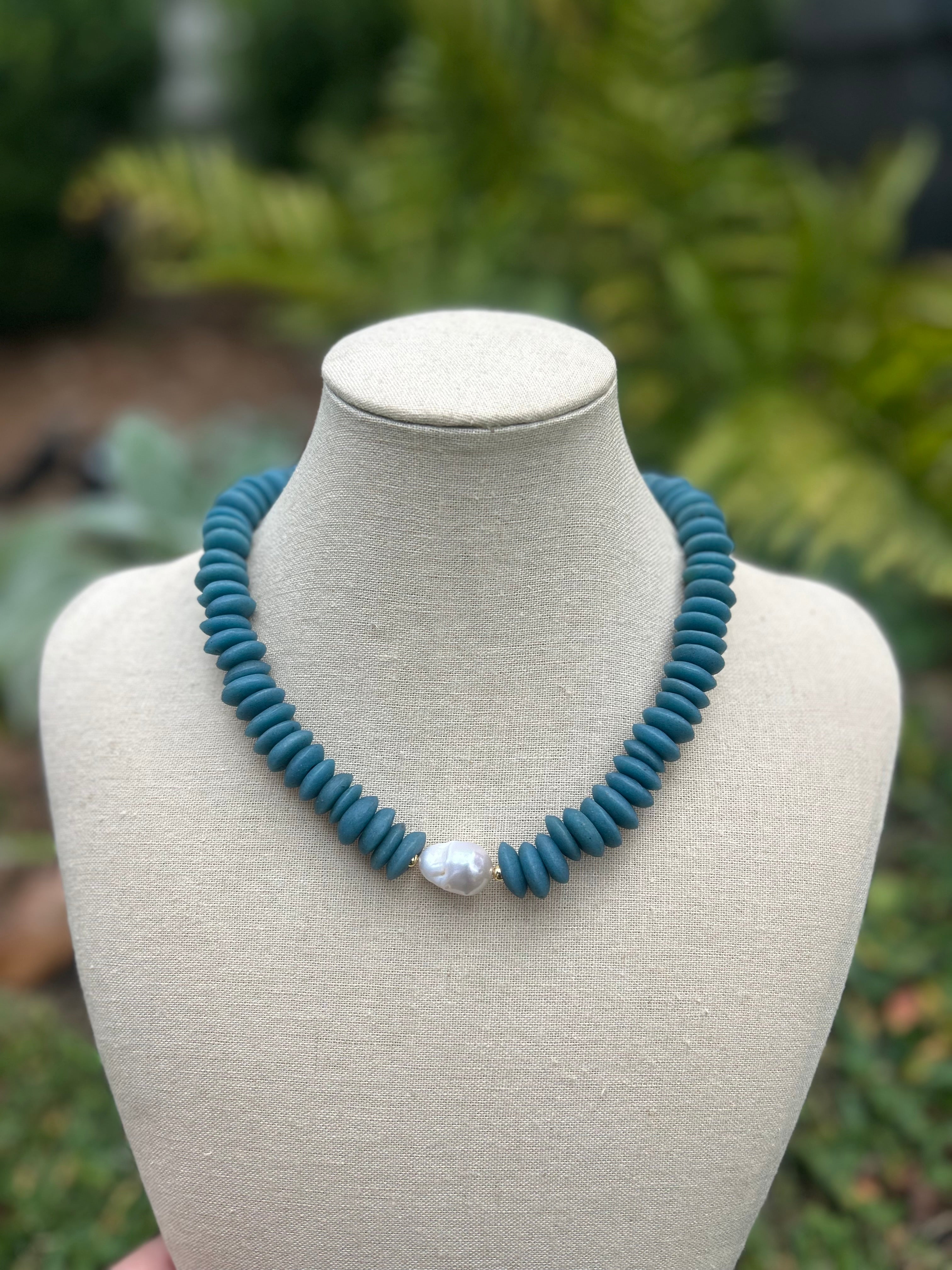 Coco Necklace-Teal