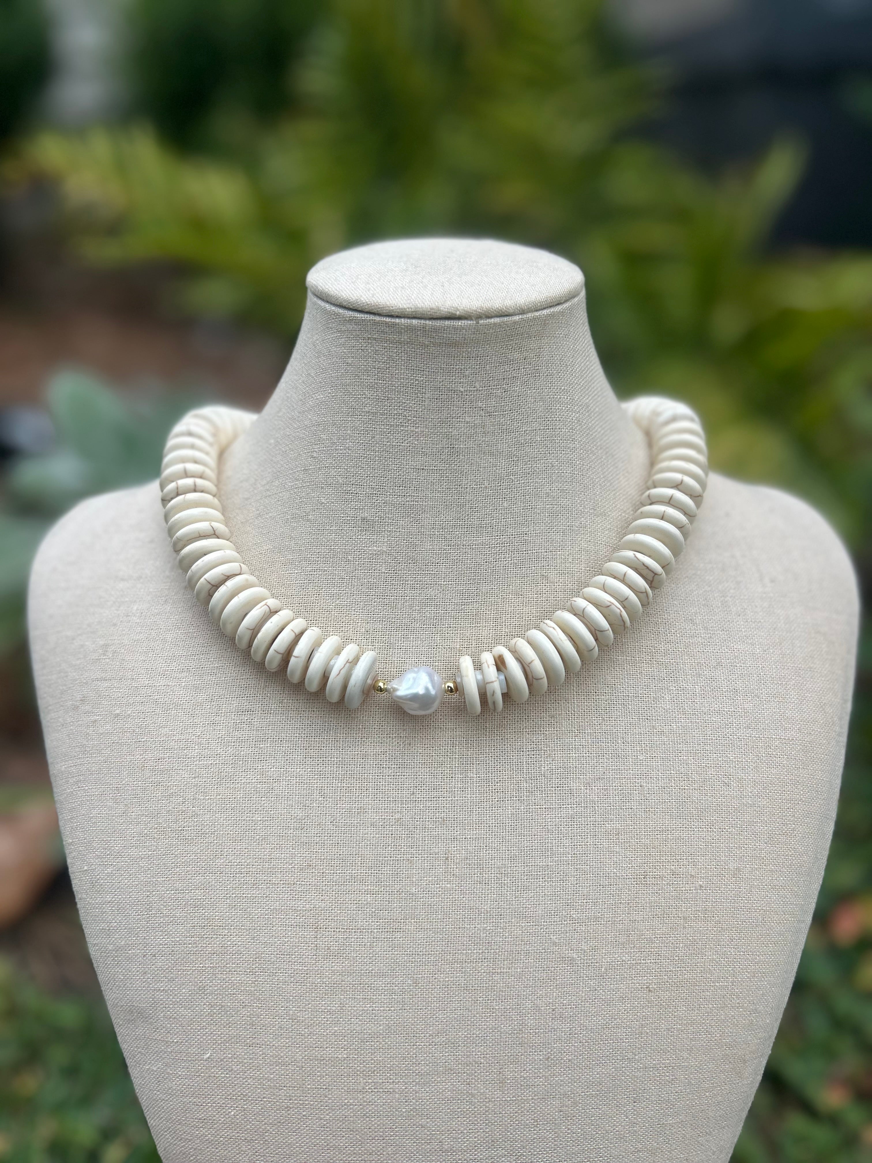 Dottie Necklace-Bone