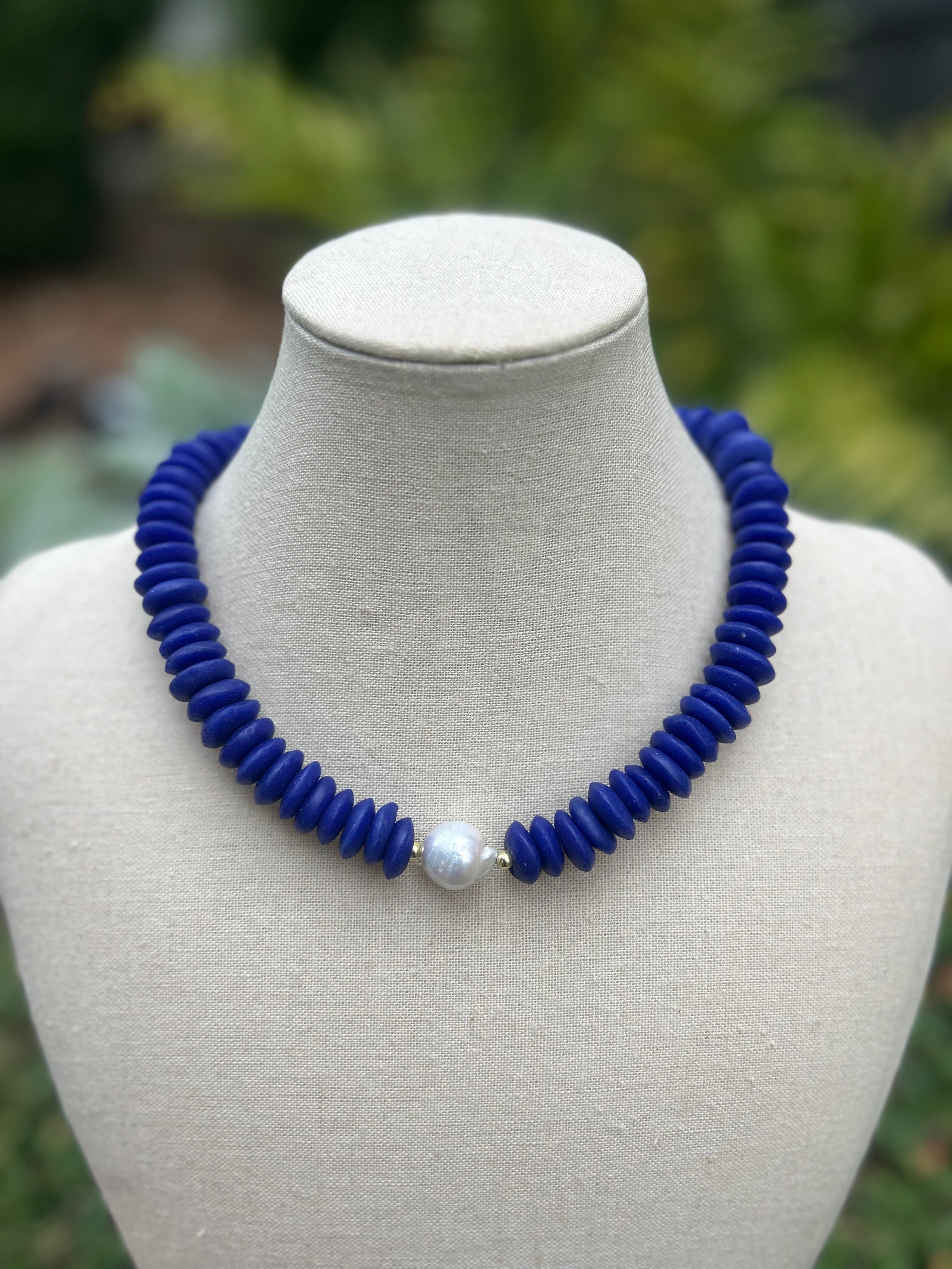 Coco Necklace-Cobalt Blue