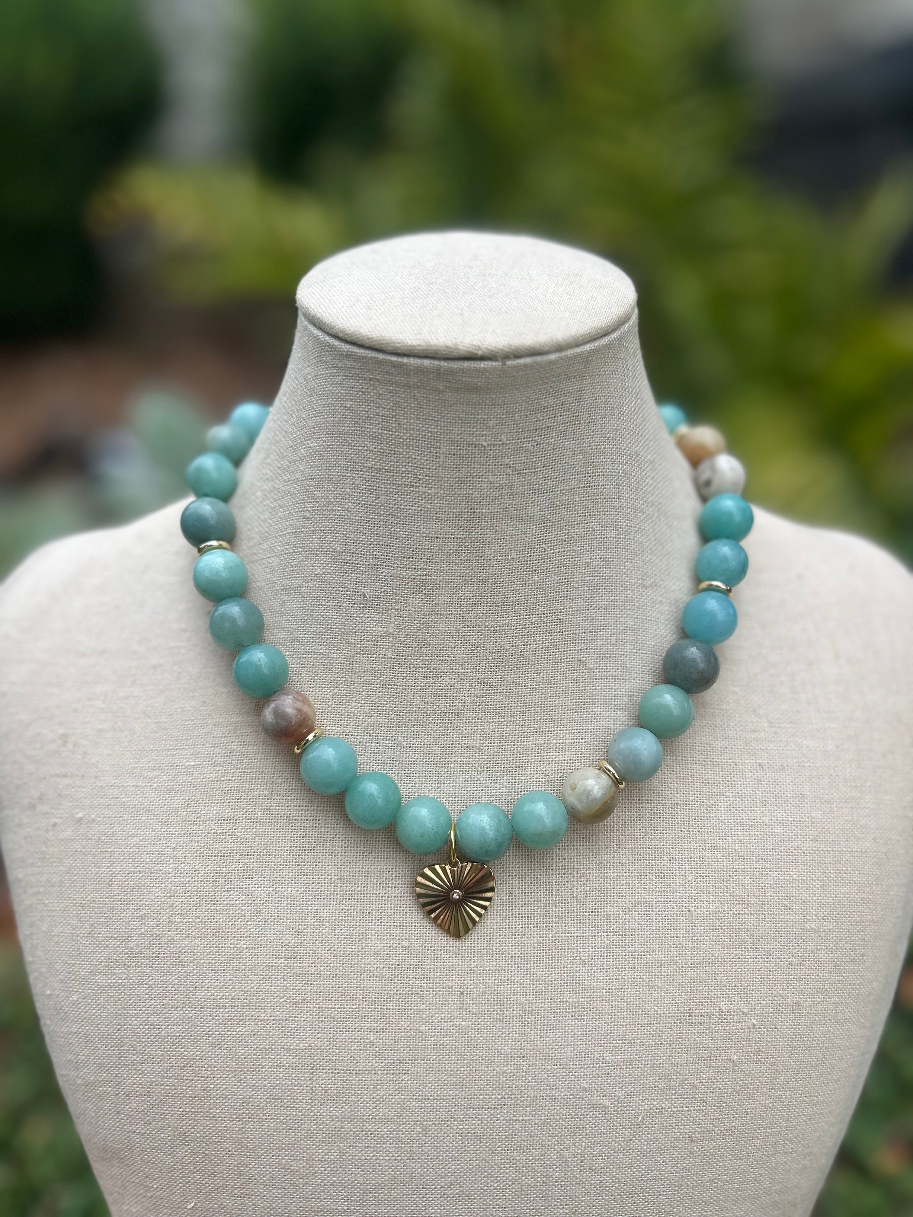 Sarah Necklace-Ammonite + Charm