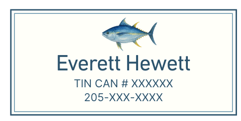 Tin Can Calling Cards