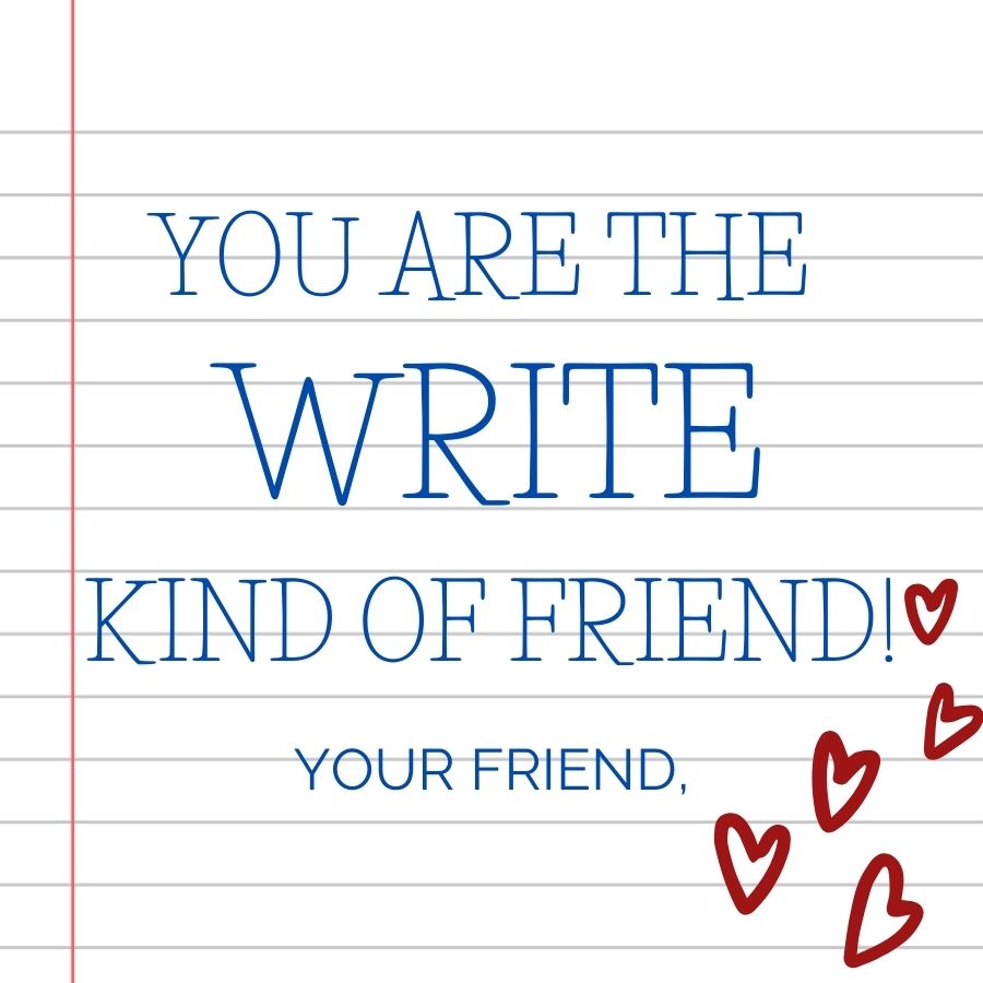 Write Friend Valentine-Free Download