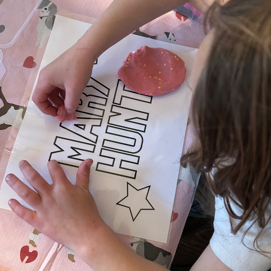Personalized Playdough Placemat